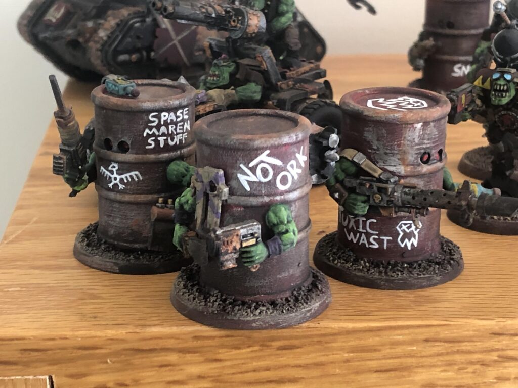 orks hidden in a barrel